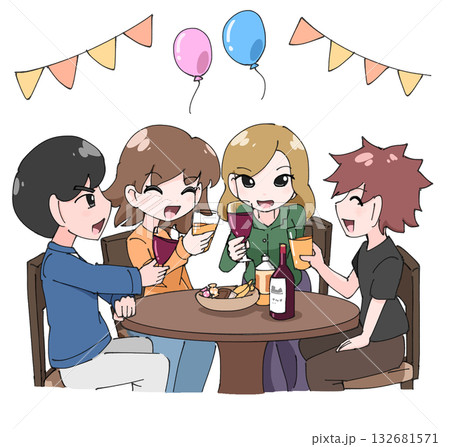 パーティする男女1 132681571