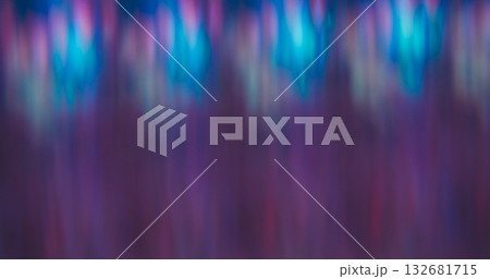 Blur fluorescent glow. Reflection lens. Blue purple violet shiny wave mixing color light striped flow abstract defocused neon gradient background. 132681715