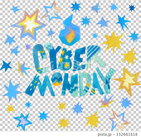 Cyber Monday Watercolor Lettering Clipart Cyber Monday Watercolor Lettering Clipart 132681818
