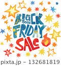 Black Friday Sale Watercolor Lettering Clipart 132681819