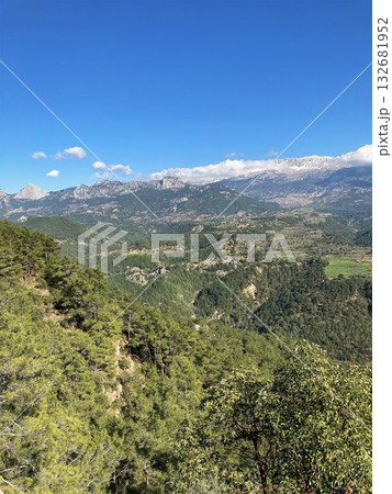 Landscape Tazi Canyon in Manavgat, Antalya, Turkey Aerial top view. Landscape Tazi Canyon in Manavgat, Antalya, Turkey Aerial top view. 132681952