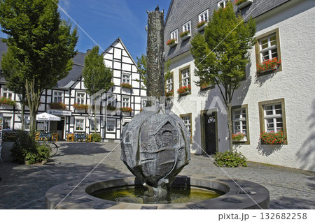 History fountain, Brilon, North Rhine-Westphalia, Germany 132682258