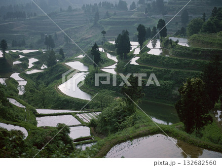 Material Dictionary Vol.94 Landscape of the Four Seasons and Peace. High quality photo 132682560