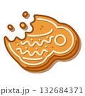 Gingerbread Fish Cookie Illustration 132684371