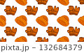Seamless Orange Winter Clothes Pattern 132684379