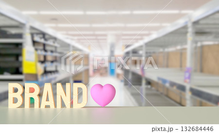 The Brand for Product or marketing concept 3d Rendering. 132684446
