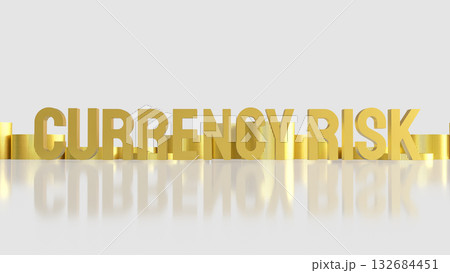 The Currency risk and gold coins for Business concept 3d Rendering. The Currency risk and gold coins for Business concept 3d Rendering. 132684451