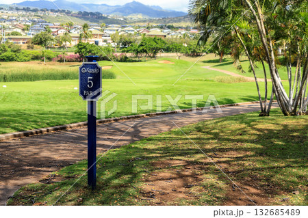 ハワイ（オアフ島）の休日（ゴルフライフ）カポレイゴルフクラブNO5 132685489