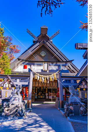 【山梨県】外国人で賑わう冨士山小御嶽神社　紅葉 132685530