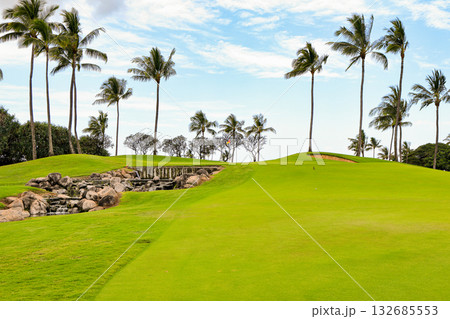 ハワイ（オアフ島）の休日（ゴルフライフ）カポレイゴルフクラブNO9 132685553