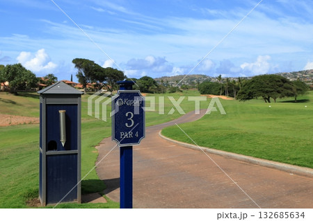 ハワイ（オアフ島）の休日（ゴルフライフ）カポレイゴルフクラブNO3 132685634