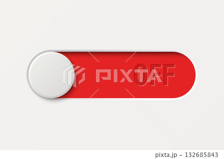 Vector Toggle Switch in Red OFF Position. Modern 3d Interface Element for App or Website Design. UI UX Control Button, Power Toggle Switch Template, Red Slider Red, Switch Icon Vector Toggle Switch in Red OFF Position. Modern 3d Interface Element for App or Website Design. UI UX Control Button, Power Toggle Switch Template, Red Slider Red, Switch Icon 132685843