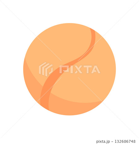 Bright flat tennis ball icon. Minimal style of round equipment for tennis workout and activity. Ideal for fitness training, gym competitions, and athlete use with simple colorful design. Bright flat tennis ball icon. Minimal style of round equipment for tennis workout and activity. Ideal for fitness training, gym competitions, and athlete use with simple colorful design. 132686748