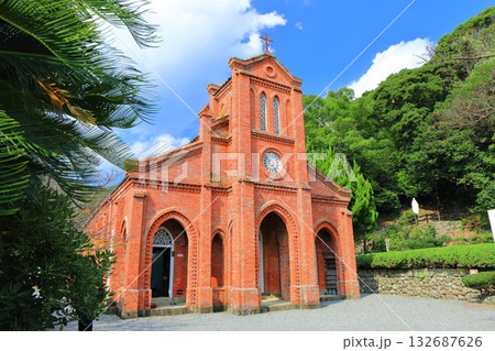 【長崎県】晴天の五島・堂崎天主堂 【長崎県】晴天の五島・堂崎天主堂 132687626