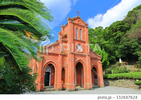 【長崎県】晴天の五島・堂崎天主堂 132687628