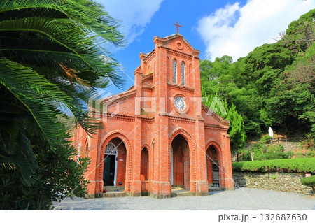 【長崎県】晴天の五島・堂崎天主堂 132687630