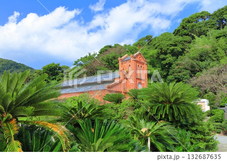 【長崎県】晴天の五島・堂崎天主堂 132687635