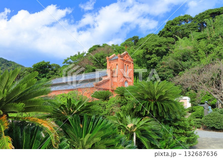【長崎県】晴天の五島・堂崎天主堂 132687636