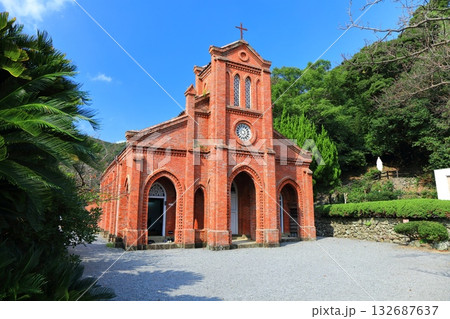 【長崎県】晴天の五島・堂崎天主堂 132687637