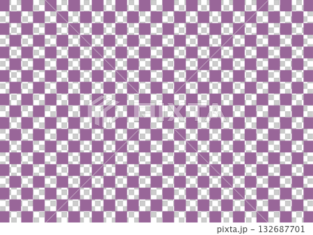 日式方格圖案邊框背景插圖，橫向，紫色，向量 png 格式 132687701
