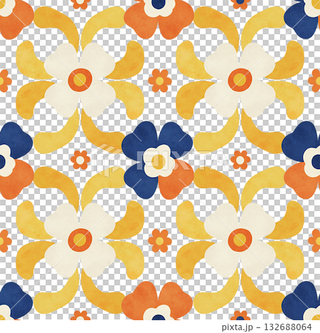 Decorative pattern with a pop and psychedelic atmosphere 132688064