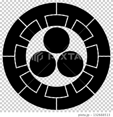 家紋です。源氏輪に三つ星と言います。 家紋です。源氏輪に三つ星と言います。 132688513
