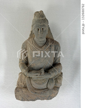 パキスタンの古都タキシラにあるタキシラ博物館に展示されるガンダーラ美術の仏像彫刻 パキスタンの古都タキシラにあるタキシラ博物館に展示されるガンダーラ美術の仏像彫刻 132688782