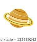 スタンプ風の土星のイラスト 132689242