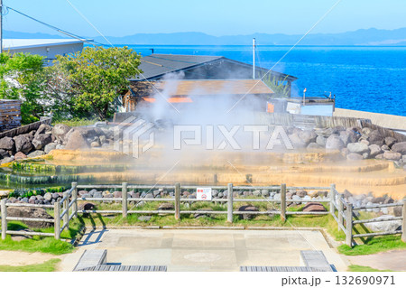 初秋の小浜温泉湯棚 長崎県雲仙市 初秋の小浜温泉湯棚 長崎県雲仙市 132690971