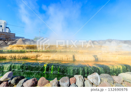 初秋の小浜温泉湯棚 長崎県雲仙市 初秋の小浜温泉湯棚 長崎県雲仙市 132690976