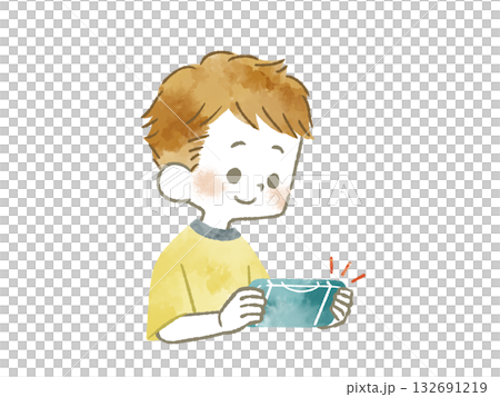 兒童遊戲 - 水彩畫 132691219