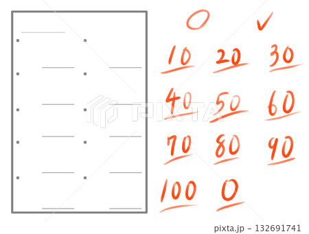 テスト採点合成用素材 テスト採点合成用素材 132691741