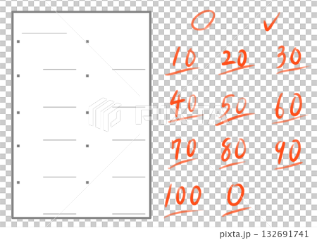 テスト採点合成用素材 テスト採点合成用素材 132691741