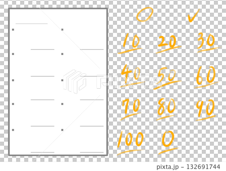 テスト採点合成用素材(オレンジ) テスト採点合成用素材(オレンジ) 132691744