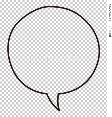 Vector illustration of a simple speech bubble. Single item, frame, border, speech bubble Vector illustration of a simple speech bubble. Single item, frame, border, speech bubble 132692293