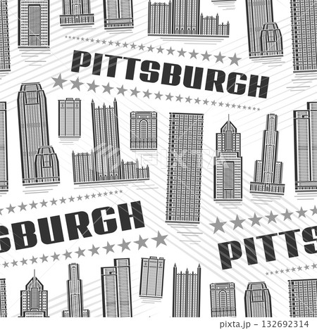 Vector Pittsburgh Seamless Pattern 132692314