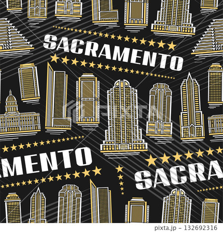 Vector Sacramento Seamless Pattern 132692316