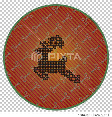 Round reindeer Christmas ornament Round reindeer Christmas ornament 132692581