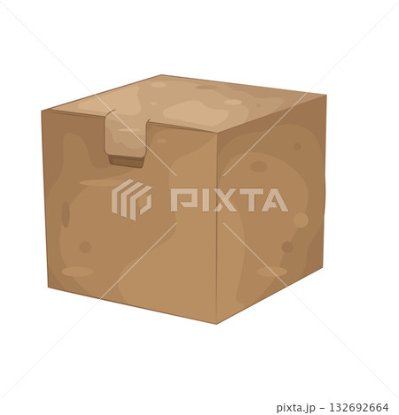 Illustration of cardboard box Illustration of cardboard box 132692664
