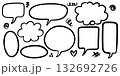 Doodle sketch style of speech bubbles hand drawn illustration. for concept design. 132692726