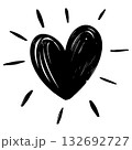 Doodle sketch style of hearts icon vector illustration for concept design. 132692727