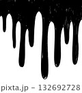 Doodle sketch style of Hand drawn Dripping liquid ,Black dripping paint, melting chocolate or drip of oil. vector illustration. 132692728