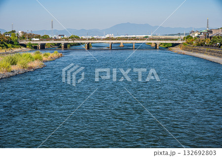 宇治川　朝霧橋からの景観　京都府宇治市 132692803