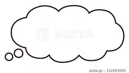 シンプルな吹き出しのベクターイラスト。単品、フレーム、枠、ふきだし 132693095
