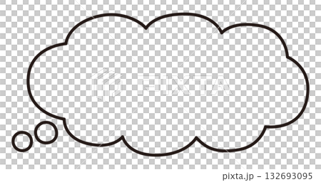 Vector illustration of a simple speech bubble. Single item, frame, border, speech bubble 132693095