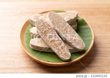 Tempeh made from fermented soybeans, Traditional Indonesian food, Healthy vegan Tempeh made from fermented soybeans, Traditional Indonesian food, Healthy vegan 132693120
