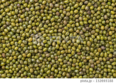 Mung bean texture background, Asian food ingredient 132693188