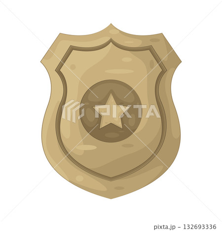 Illustration of police badge 132693336