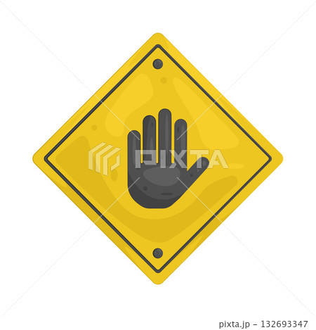 Illustration of stop sign 132693347