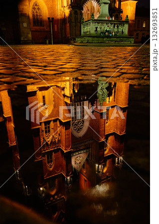 Cathedral of St John the Baptist in Wroclaw illuminated at night Cathedral of St John the Baptist in Wroclaw illuminated at night 132693851